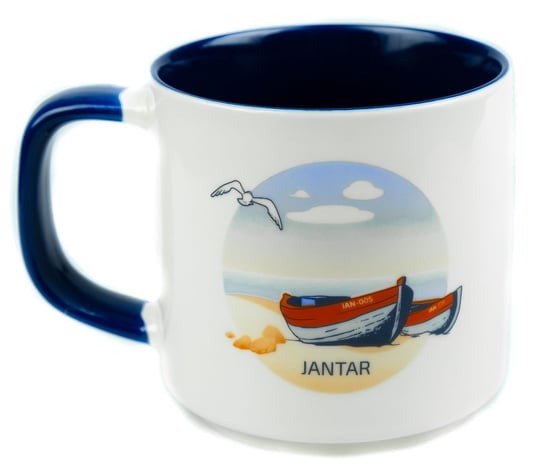 Kubek ceramiczny prezent znad morza pamiątka Bałtyk Jantar, 350ml, Captain Mike Captain Mike