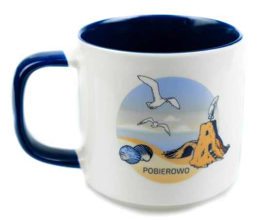 Kubek ceramiczny prezent znad morza pamiątka Bałtyk Pobierowo, 350ml, Captain Mike Captain Mike
