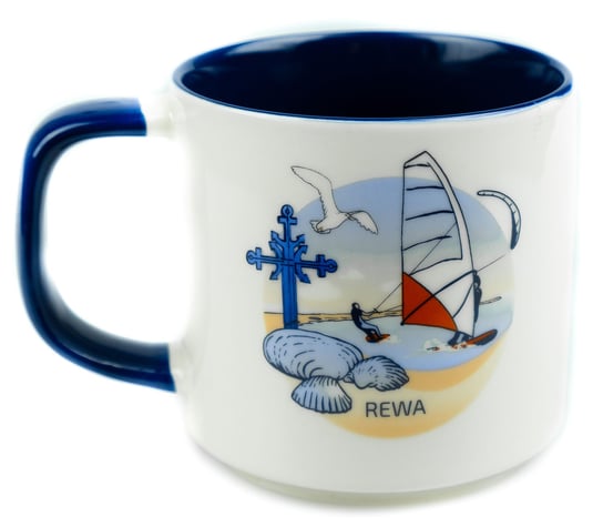Kubek ceramiczny prezent znad morza pamiątka Bałtyk Rewa, 350ml, Captain Mike Captain Mike