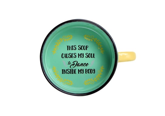 Kubek ceramiczny, Retro na zupę, 330 ml, zielony Multiple Choice by TopChoice