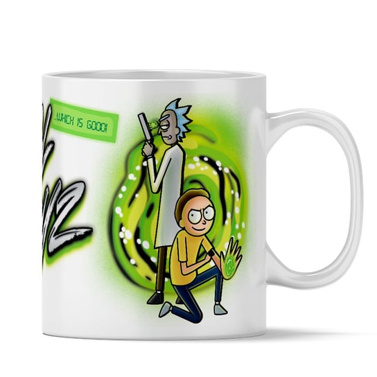 Kubek ceramiczny, Rick and Morty Rick i Morty 006, 330 ml, ERT Group, biały ERT Group