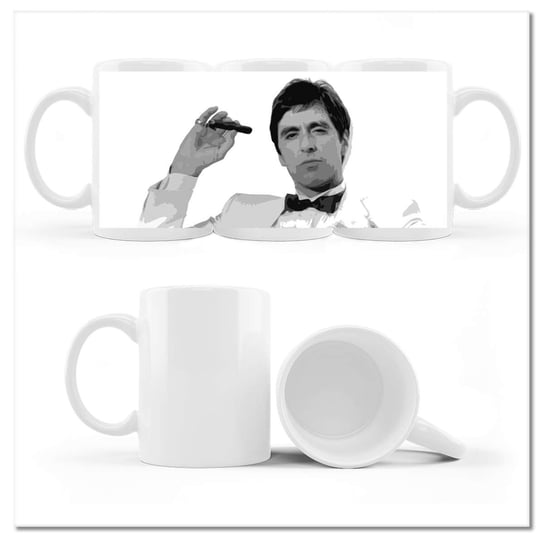 Kubek ceramiczny, Scarface Al Pacino, 330 ml, ZeSmakiem, biały ZeSmakiem