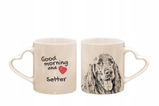 Kubek ceramiczny serce z nadrukiem Seter Setter Art-Dog