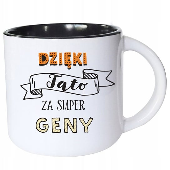 Kubek ceramiczny Sowia Aleja, Dzięki Tato za super geny,  400ml Inna marka