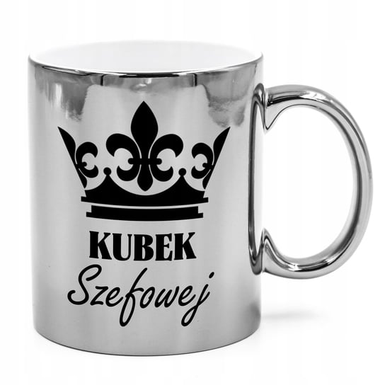 Kubek ceramiczny SREBRNY PREZENT dla SZEFOWEJ Szefa Wzory, 300ml Inna marka