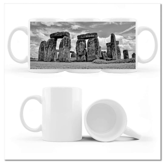 Kubek ceramiczny, Stonehenge, 330 ml, ZeSmakiem, biały ZeSmakiem