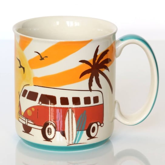 Kubek ceramiczny SUNRISE – ręcznie malowane naczynie na kawę herbatę z letnim motywem, uroczy podarunek prezent dla przyjaciela kolegi, 450ml, Cup&You Cup&You