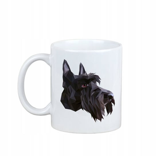 Kubek ceramiczny terier szkocki Kubek z napisem, geometryczny pies Art-Dog