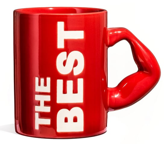 Kubek ceramiczny, The Best, 500 ml, Gift World, czerwony Gift World