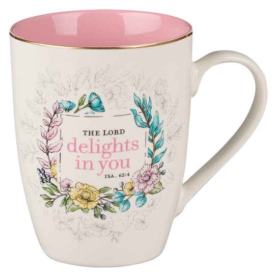 Kubek ceramiczny - The LORD Delights in You Pink Inna marka