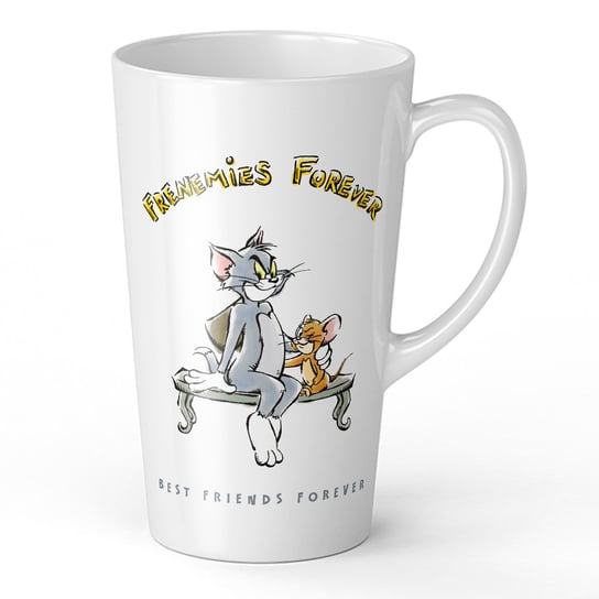 Kubek ceramiczny Tom i Jerry 014 Tom & Jerry, 450ml, Babaco, biały ERT