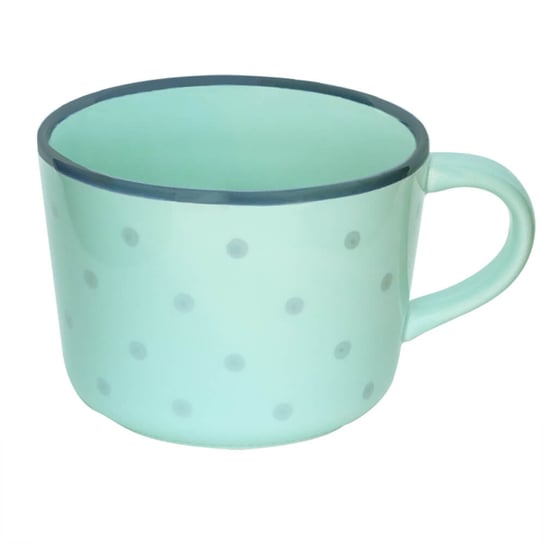 Kubek ceramiczny w groszki miętowy  - idealny do parzenia herbaty kawy, piekny prezent, upominek dla mamy, taty, babci, dziadka, niej i niego, teściowej 300 ml Cup&You Cup&You