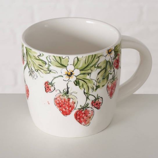 Kubek ceramiczny w truskawki STRAWBERRY, 450 ml, Boltze Home Boltze Home