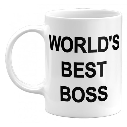 Kubek ceramiczny World'S Best Boss. Prezent Dla Najlepszego Szefa, 330 ml GiTees GiTees