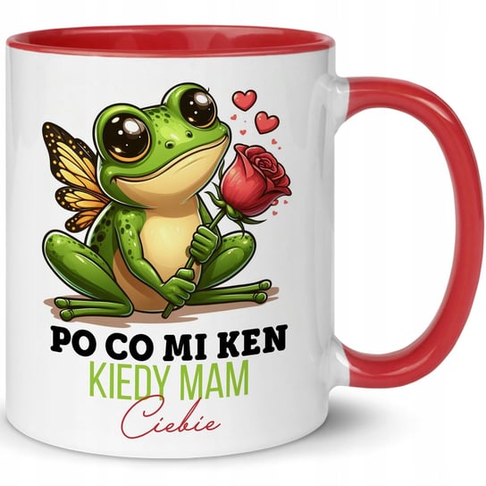 Kubek ceramiczny wyjątkowy prezent dla zakochanych Po co mi KEN kiedy mam Ciebie Wzory, 300 ml, StyleCouture StyleCouture