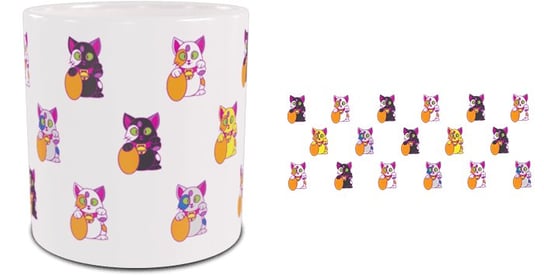 Kubek ceramiczny z Chińskim Kotem Szczęścia Inna marka