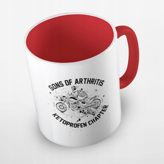 Kubek ceramiczny z grafiką sons of arthritis ketopro mix kolorów, 330 ml, Fotobloki & Decor Inna marka