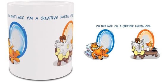 Kubek ceramiczny z nadrukiem Garfielda DużeKubki Inna marka