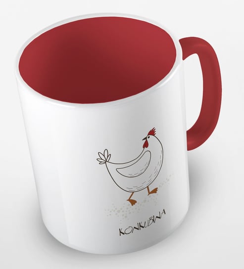 Kubek ceramiczny z nadrukiem konkubina 01, różne kolory wnętrza, 330 ml, Fotobloki&Decor Inna marka
