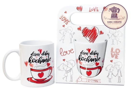 Kubek ceramiczny, z napisami, "dzień Dobry Kochanie", 300 ml, DIL DIL