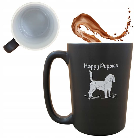 Kubek ceramiczny z psem rasy Beagle 420 ml czarny biały Inna marka