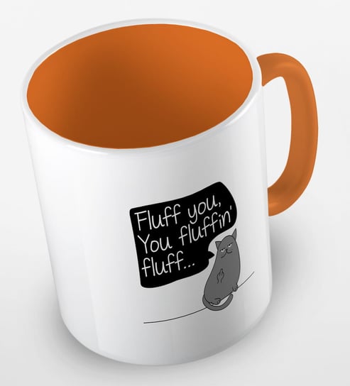 Kubek ceramiczny z zabawną grafiką fluff you, różne kolory, 330 ml, Fotobloki&Decor Inna marka