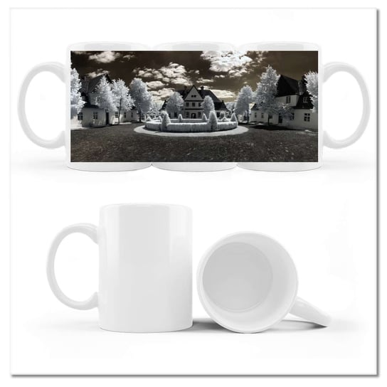 Kubek ceramiczny, Zdjęcie w IR Podczerwień, 330 ml, ZeSmakiem, biały ZeSmakiem