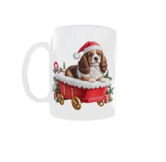 Kubek ceramiczny, zwierzęta, Boże Narodzenie, Piesek Dog V15, 300 ml Inna marka