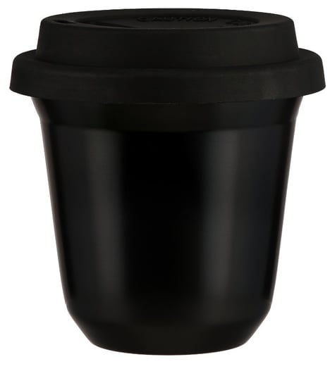 Kubek czarny 150 ml, z pokrywką CoffeeCups