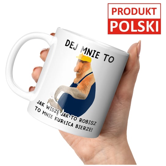 KUBEK DEJ MNIE TO ŚMIESZNY PREZENT DLA BUDOWLAŃCA SZEFA KIEROWNIKA NOSACZ Gartees