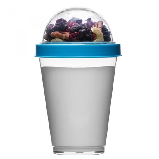 Kubek do jogurtu z pojemnikiem na musli SAGAFORM Fresh, niebieski, 15x8,8 cm Sagaform