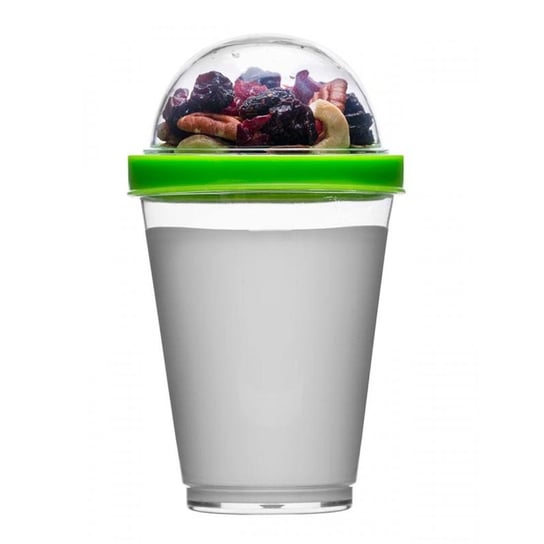 Kubek do jogurtu z pojemnikiem na musli SAGAFORM New Fresh, zielony, 300 ml, 15x8,8 cm Sagaform