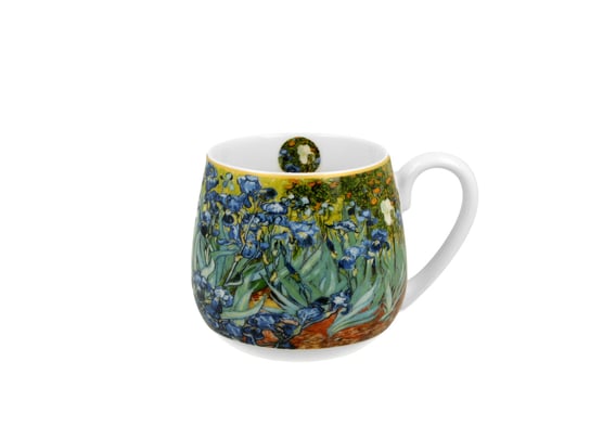 Kubek do kawy i herbaty porcelanowy, baryłka DUO Irises Vincent Van Gogh 430 ml DUO Gift