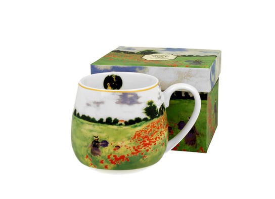 Kubek do kawy i herbaty porcelanowy, baryłka DUO Poppy Field Claude Monet 430 ml DUO Gift