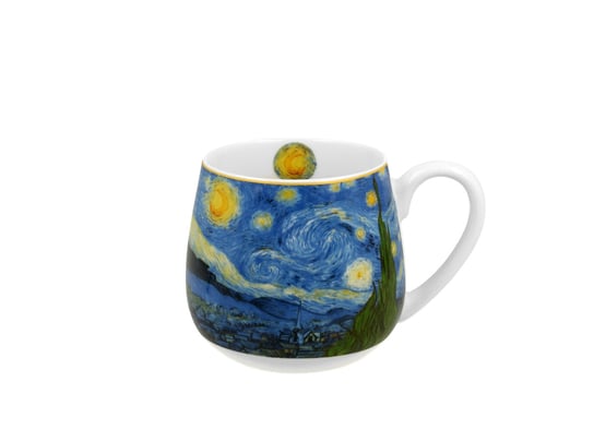 Kubek do kawy i herbaty porcelanowy, baryłka DUO Starry Night Vincent Van Gogh 430 ml DUO Gift