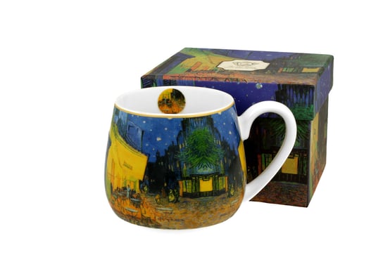Kubek do kawy i herbaty porcelanowy, baryłka DUO Terrace at Nigh Vincent Van Gogh 430 ml DUO Gift