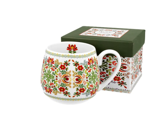 Kubek do kawy i herbaty porcelanowy, baryłka DUO WZÓR WĘGIERSKI 430 ml DUO Gift
