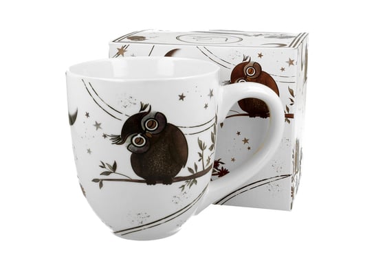 Kubek do kawy i herbaty porcelanowy DUO CHARMING OWLS 1000 ml DUO Gift