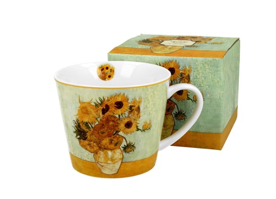 Kubek do kawy i herbaty porcelanowy DUO Sunflowers Vincent Van Gogh 600 ml DUO Gift