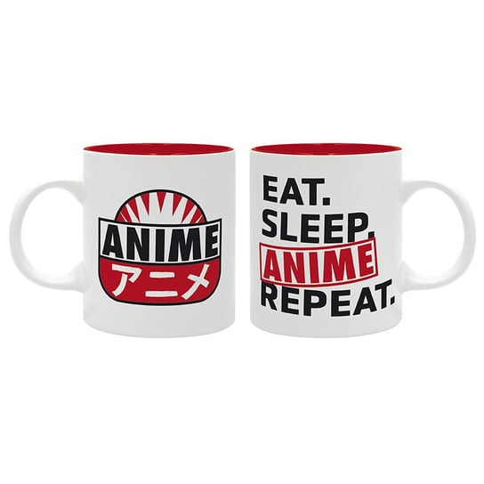 Kubek Eat Sleep Anime Repeat - 320Ml - Asian Art Abysse