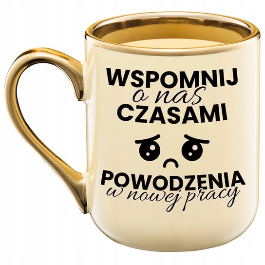 Kubek elegant na pożegnanie koleżanki kolegi odejście z pracy prezent beż Inna marka
