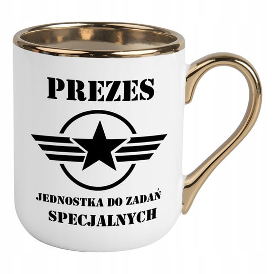 Kubek elegant złoty dla prezesa jednostka do zadań specjalnych prezent gift Kubkotwórnia