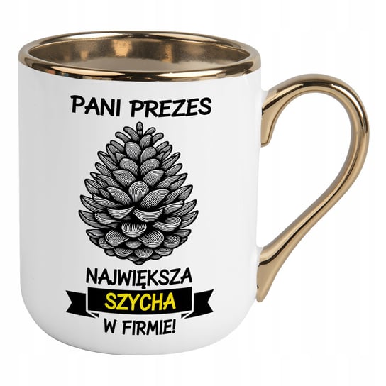 Kubek elegant złoty pani prezes największa szycha w firmie [prezent premium Kubkotwórnia