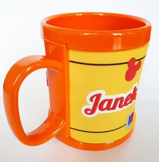 Kubek imienny dla dziecka JAWI Janek, pomarańczowo-żółty, 250 ml Disney