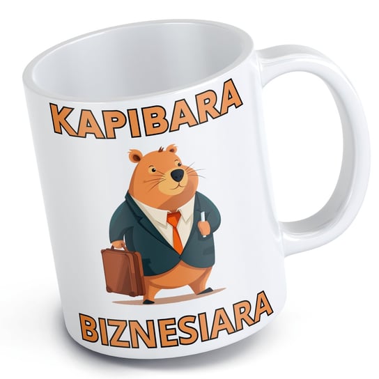 Kubek kapibara biznesiara zabawny kubek dla biznesmena prezesa dla biznesu Kubkotwórnia