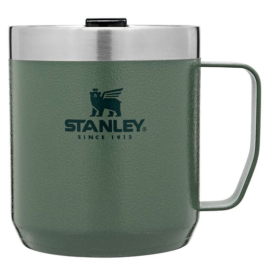 Kubek metalowy z pokrywką kempingowy 350 ml Stanley zielony Stanley