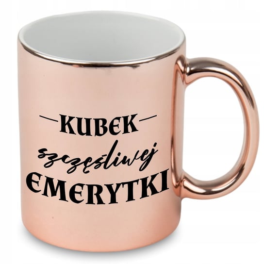 KUBEK MIEDZIANY PREZENT DLA EMERYTKI EMERYTA Wzory StyleCouture
