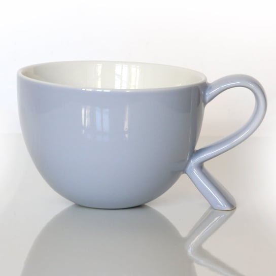 Kubek/miseczka porcelanowa z nóżką  – eleganckie naczynie na kawę herbatę przekąskę, wyjątkowy design szary Cup&You