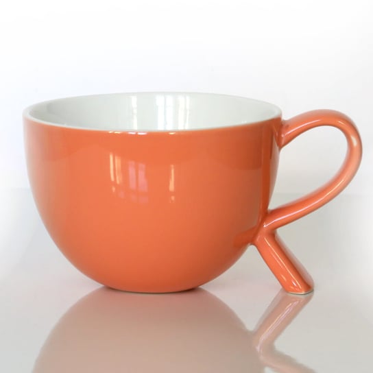 Kubek/miseczka z nóżką koralowy – eleganckie naczynie na kawę herbatę przekąskę, wyjątkowy design Cup&You