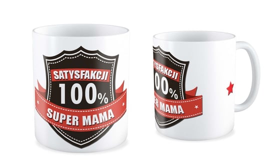 Kubek na Dzień Matki FAJNEKUBKI, Super Mama 100%, 330 ml fajneKUBKI